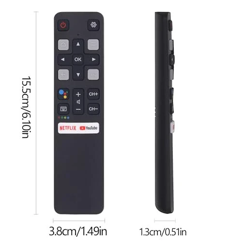 TCL TV Remote Control Replacement RC802V FNR1 for TCL Android Remote 4K Smart TV 50S434 55S434 75S434 40S330 70S430 32S334 55S435 50S435 43S434 32S6500A [NO Voice Function] - 6