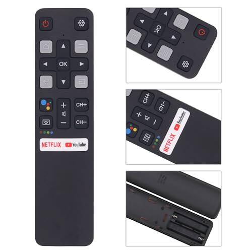 TCL Android 4K Smart TV 50S434 55S434 75S434 40S330 70S430 32S334 55S435 50S435 43S434 32S6500A Modellari Uchun Yangi Zaxira Masofaviy boshqarish pulti RC802V FNR1 [Ovozli Buyruq Funktsiyasi Yo'q] - 5