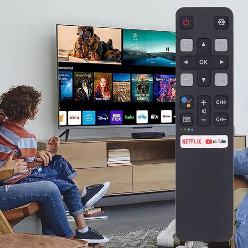 TCL Android 4K Smart TV 50S434 55S434 75S434 40S330 70S430 32S334 55S435 50S435 43S434 32S6500A Modellari Uchun Yangi Zaxira Masofaviy boshqarish pulti RC802V FNR1 [Ovozli Buyruq Funktsiyasi Yo'q] - 7