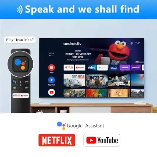 Voice Replacement for TCL-Android-TV-Remote,New Upgraded RC802V for TCL Smart TVs with Google Voice Function - 4