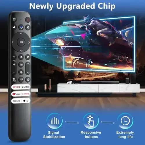 TCL-Google-TV-Remote Control Replacement uchun, RC813 TCL Smart TVlar bilan mos keladi QM8/QM7/S5/S4/S3/Q7/Q6/Q5 Series(Roku TVlar uchun emas) - 4