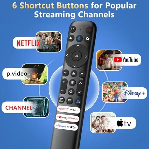 TCL-Google-TV-Remote uchun ovozli pult almashtirish, RC813 TCL Smart TV QM8/QM7/S5/S4/S3/Q7/Q6/Q5 seriyalari bilan mos keladi, ovozli funksiyasi bilan - 5