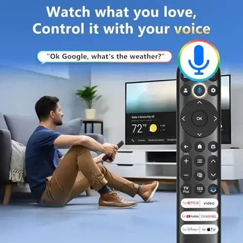 Voice Remote for TCL-Google-TV-Remote Control Replacement,RC813 Compatible with TCL Smart TVs QM8/QM7/S5/S4/S3/Q7/Q6/Q5 Series with Voice Function - 6