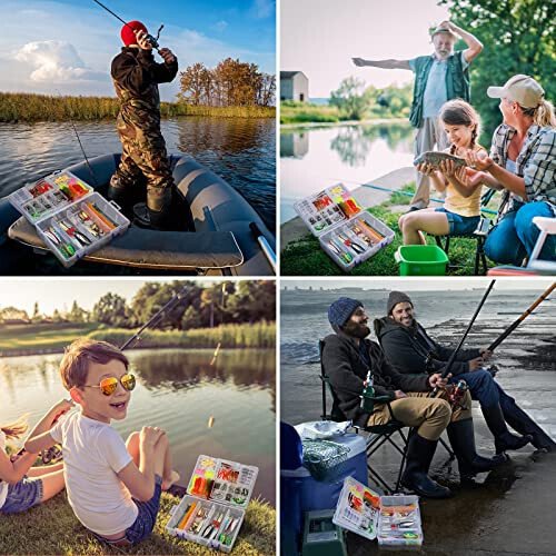 TCMBY 327PCS Fishing Lures Tackle Bait Kit Set, Tackle Box with Tackle Included, Crankbaits, Worms, Spinner, Weights, Hooks & Other Accessories for Freshwater Bass Trout Fishing Gear Gifts for Men - 3