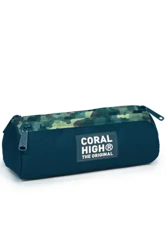 Teal Camouflage Patterned 3-Piece SET School Backpack-teal - 6