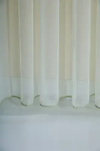 Teal Iron Free Plain Tulle Curtain Turner - Unpleated - Pencil Pleat Heading Tape-Green - 3