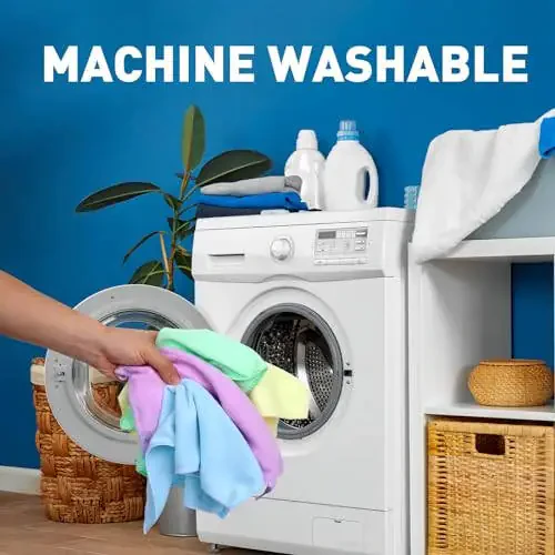 TEAWOO Microfiber Tozalash Matolari - 400 Paket, Mikro Elyaf Sochiqlar, Mashinalar uchun Mikro Elyaf Sochiqlar, Tozalash Latta 5 Xil Rang (12x12 dyuym) - 6