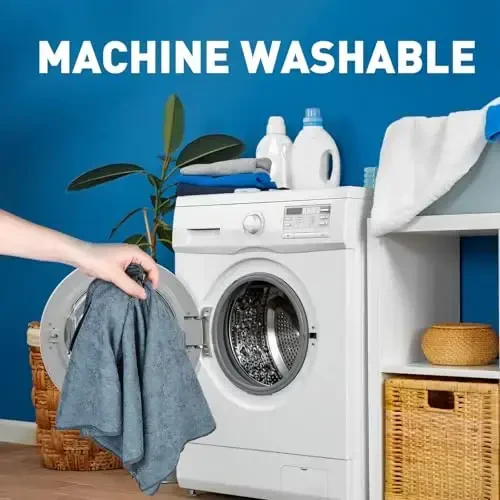 TEAWOO Microfiber Cleaning Cloths Bulk Pack-18 Pack, Microfiber Towels Bulk, Towels for Cars, Cleaning Rags Gray (12x12 inches) - 3