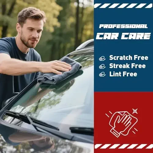 TEAWOO Салфетки из микрофибры, большая упаковка - 400 шт., Салфетки из микрофибры оптом, Салфетки для автомобилей, Серые тряпки для уборки (30x30 см) - 4