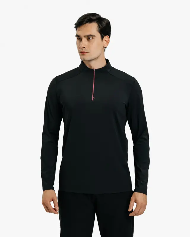 Tech Gear Half-Zip Longsleeve - ЧЁРНЫЙ - 1