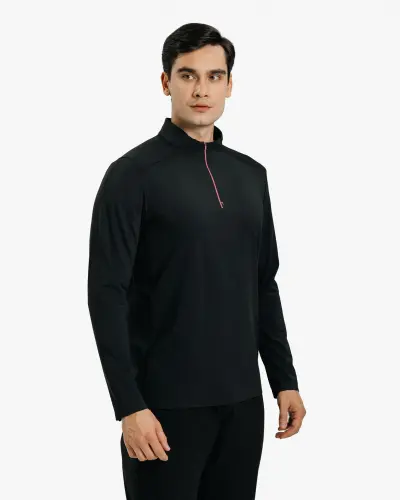 Tech Gear Half-Zip Longsleeve - ЧЁРНЫЙ - 7SABER (1)