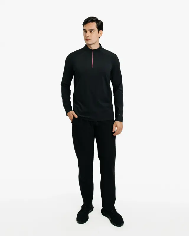 Tech Gear Half-Zip Longsleeve - ЧЁРНЫЙ - 4
