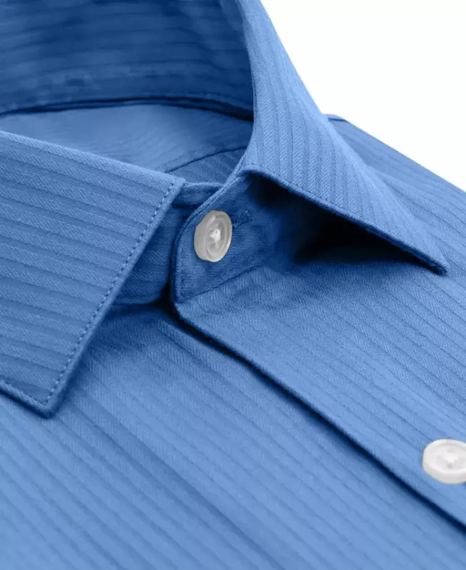 Men's Slim Fit Tonal Stripe Dress Shirt - Blue Whale - 3