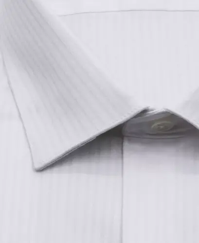 Techni-Cole Stretch, Erkaklar uchun yupqa kesimdagi tonal chiziqli ko'ylak — Oq - 3