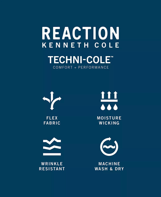 Techni-Cole Stretch, Men's Slim Fit Tonal Stripe Dress Shirt-Mountain Grey - KENNETH COLE REACTION