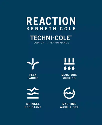 Techni-Cole Stretch, Мужская рубашка-поло в тонкую полоску Slim Fit — темно-синий - 1