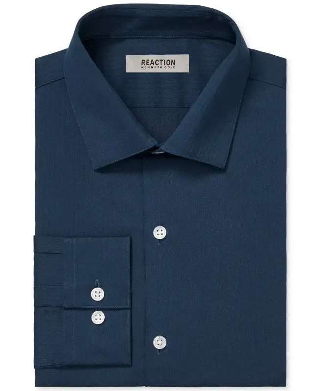 Techni-Cole Stretch, Мужская рубашка-поло в тонкую полоску Slim Fit — темно-синий - 5