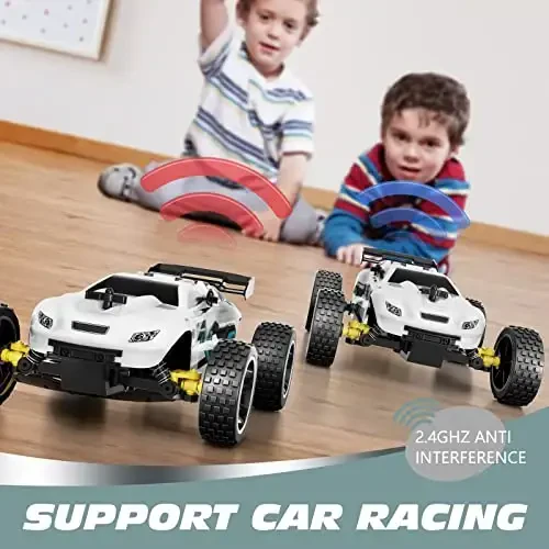 Tecnock RC Cars Remote Control Car for Kids, 1:18 Scale 20 KM/H 2WD Offroad Buggy, 2.4GHz RC Racing Car with USB-C Easy Charging & 50 Mins Playtime, Toys Gifts for Boys & Girls - 4