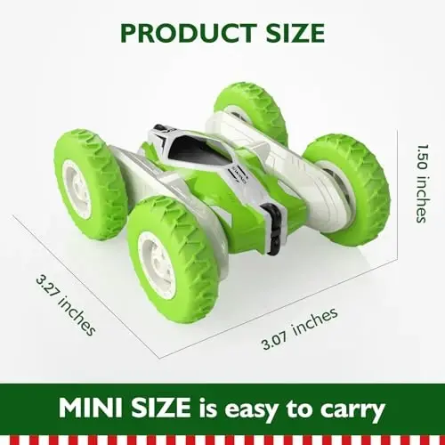 Tecnock Remote Control Car RC Cars for Kids, 4WD 2.4GHz Remote Control Toys, Double Sided Flips 360° Rotating RC Stunt Car, Toy for 5 6 7 8 Year Old Boys Girls - 5