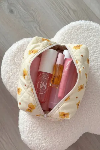 Teddy Ayıcık Makyaj Çantası-Sarı21 - BAHELS (1)