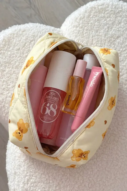 Teddy Ayıcık Makyaj Çantası-Sarı21 - 1