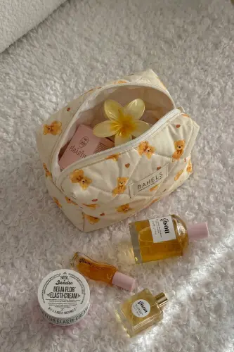 Teddy Ayıcık Makyaj Çantası-Sarı21 - 3