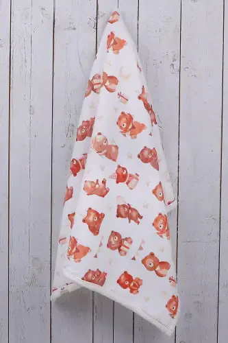 Teddy Bear Baby Blanket Thick Sheep Wool Blanket- Milk Coffee - 3