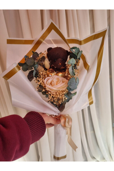 Teddy Bear Bouquet Chocolate Gift for Boyfriend/Gift for Friend/Birthday Gift - DESTINA TASARIM