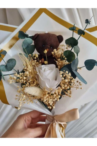 Teddy Bear Bouquet Chocolate Gift for Lover / Friend / Birthday - DESTINA TASARIM (1)