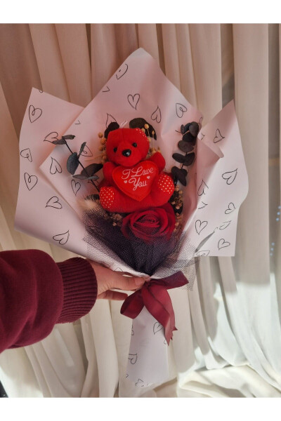 Teddy Bear Bouquet of Chocolate Gift for Lover/Friend/Birthday - DESTINA TASARIM