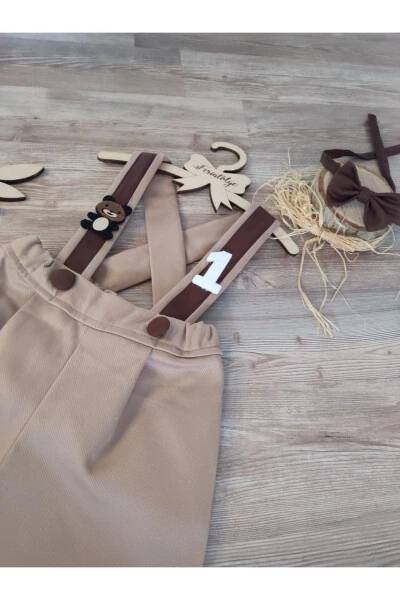 Teddy Bear Concept Baby Boy Dungarees 1 Year Birthday - 1