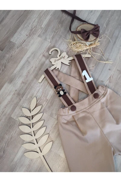 Teddy Bear Concept Baby Boy Dungarees 1 Year Birthday - 4