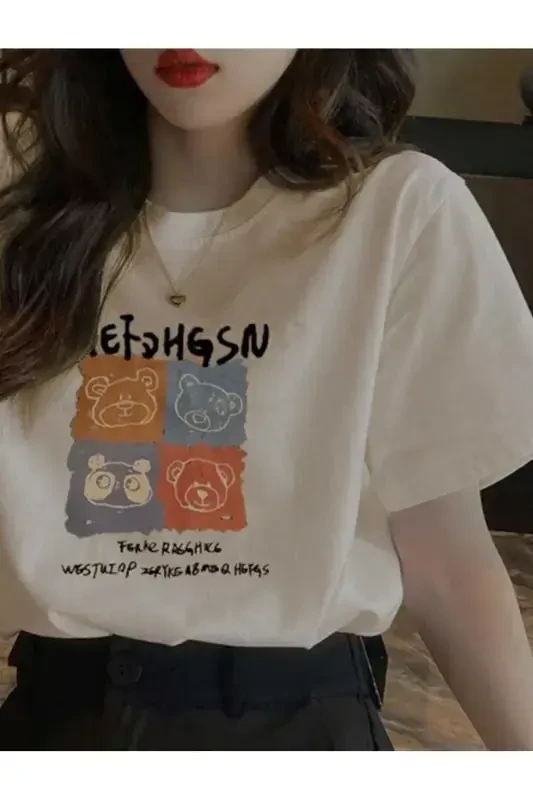 Teddy Bear Print T-shirt-teddy bears - 2