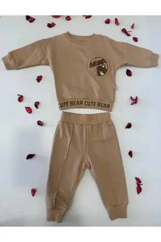 Teddy Bear Printed 2-Piece Set - HAPPYMOM (1)