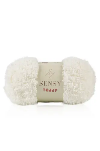 Teddy El Örgü Ipi Hırka Kazak Ipliği Battaniye Ipi Atkı Ipi Bere Ipi El Örgü Ipi Krem-Krem 