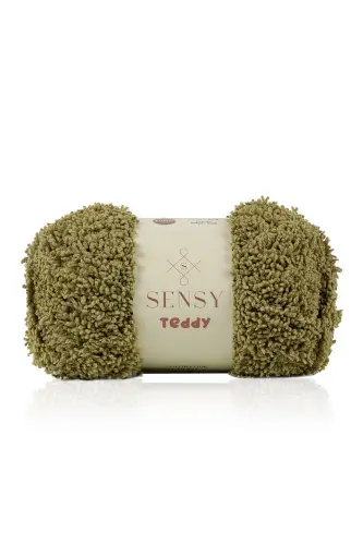 Teddy El Örgü İpliği Battaniye İpi Kazak İpi Hırka İpi Atkı İpi Bere İpi Örgü İpi Haki-Haki 