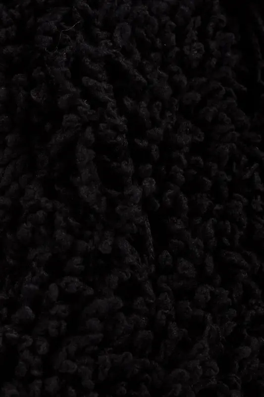 Teddy Hand Knitting Yarn Blanket Yarn Sweater Yarn Cardigan Yarn Scarf Yarn Beanie Yarn Knitting Yarn Black-Black - 2