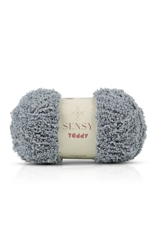Teddy Hand Knitting Yarn Blanket Yarn Sweater Yarn Cardigan Yarn Scarf Yarn Beanie Yarn Knitting Yarn Gray-Gray - 1