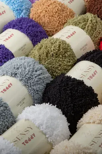 Teddy Hand Knitting Yarn Blanket Yarn Sweater Yarn Cardigan Yarn Scarf Yarn Beanie Yarn Knitting Yarn Khaki-Khaki - 3