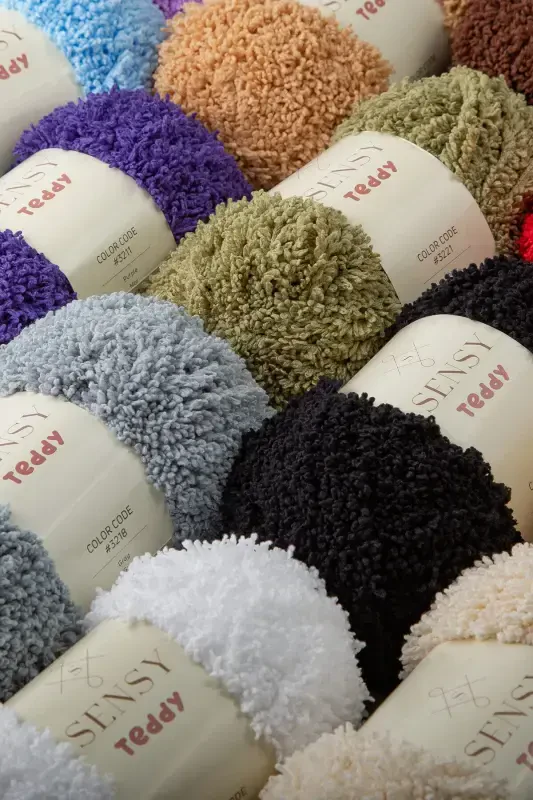 Teddy Hand Knitting Yarn Blanket Yarn Sweater Yarn Cardigan Yarn Scarf Yarn Beanie Yarn Knitting Yarn Khaki-Khaki - 3