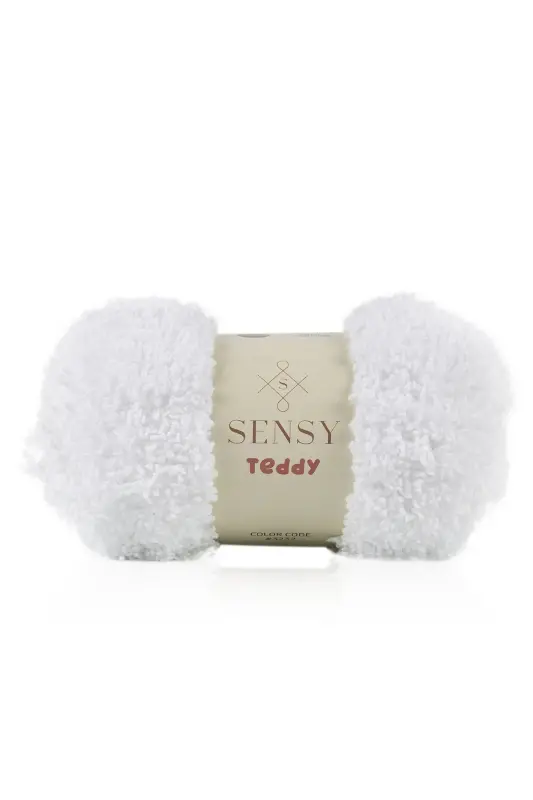 Teddy Hand Knitting Yarn Blanket Yarn Sweater Yarn Cardigan Yarn Scarf Yarn Beanie Yarn Knitting Yarn White-White - 1