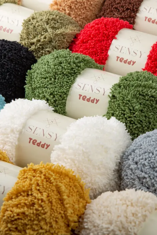 Teddy Hand Knitting Yarn Blanket Yarn Sweater Yarn Cardigan Yarn Scarf Yarn Beanie Yarn Knitting Yarn White-White - 6