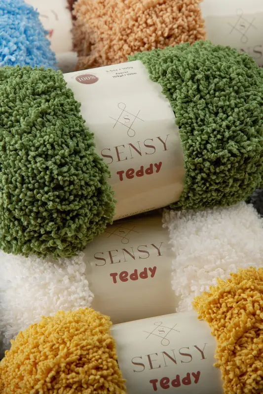 Teddy Hand Knitting Yarn Blanket Yarn Sweater Yarn Cardigan Yarn Scarf Yarn Beanie Yarn Knitting Yarn White-White - 8