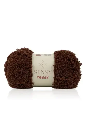 Teddy Hand Knitting Yarn Cardigan Sweater Yarn Blanket Yarn Scarf Yarn Beanie Yarn Hand Knitting Yarn Brown-Brown - 1