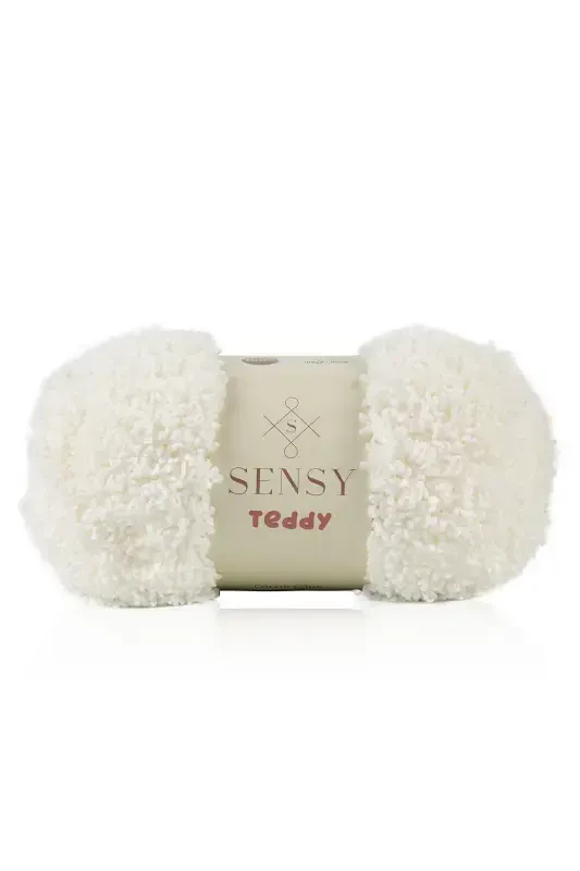 Teddy Hand Knitting Yarn Cardigan Sweater Yarn Blanket Yarn Scarf Yarn Beanie Yarn Hand Knitting Yarn Cream-Cream - SENSY