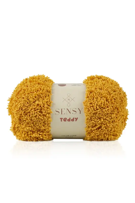 Teddy Hand Knitting Yarn Cardigan Sweater Yarn Blanket Yarn Scarf Yarn Beanie Yarn Hand Knitting Yarn Mustard-Mustard - 10