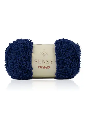 Teddy Hand Knitting Yarn Cardigan Sweater Yarn Blanket Yarn Scarf Yarn Beanie Yarn Hand Knitting Yarn Navy Blue-Navy Blue 