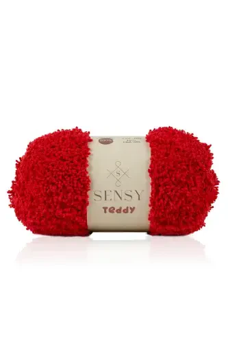 Teddy Hand Knitting Yarn Cardigan Sweater Yarn Blanket Yarn Scarf Yarn Beanie Yarn Hand Knitting Yarn Red-Red - 1