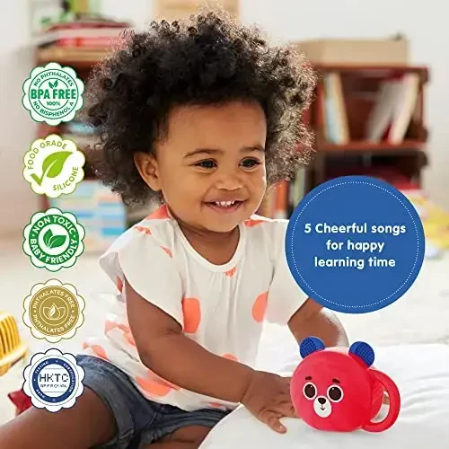 Teddy tunez Baby Toys Musical Toy Interactive Development Educational Kids Music Station Rattle Teething Safety Easy Hold Grab Sing Sensory - 3