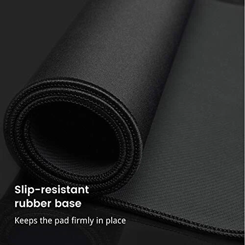 TEDNETGO Large Gaming Mouse Pad, Waterproof Extra Large Big Mouse Pad with Stitched Edge, XXL Non-Slip Black Computer Long Mousepad Desk Mat for Gamer, Office & Home, Black - 5